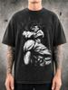 Attack Titan Eren Yaeger AOT Koszulka z Graficznym Nadrukiem Mineralnie Prana | Ciężka, Oversize'owa | Vintage Streetwear