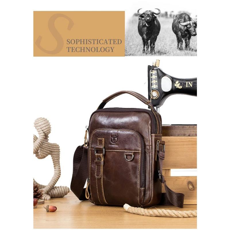 Pánská taška přes rameno z pravé kůže, odolná taška přes rameno, žádná bolest v rameni