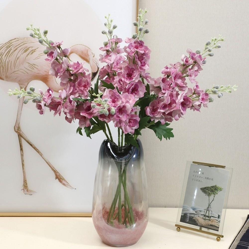 Lifelike Delphinium Stem Moisturizing Simulation Flower Artificial Delphinium Flower  Family Party