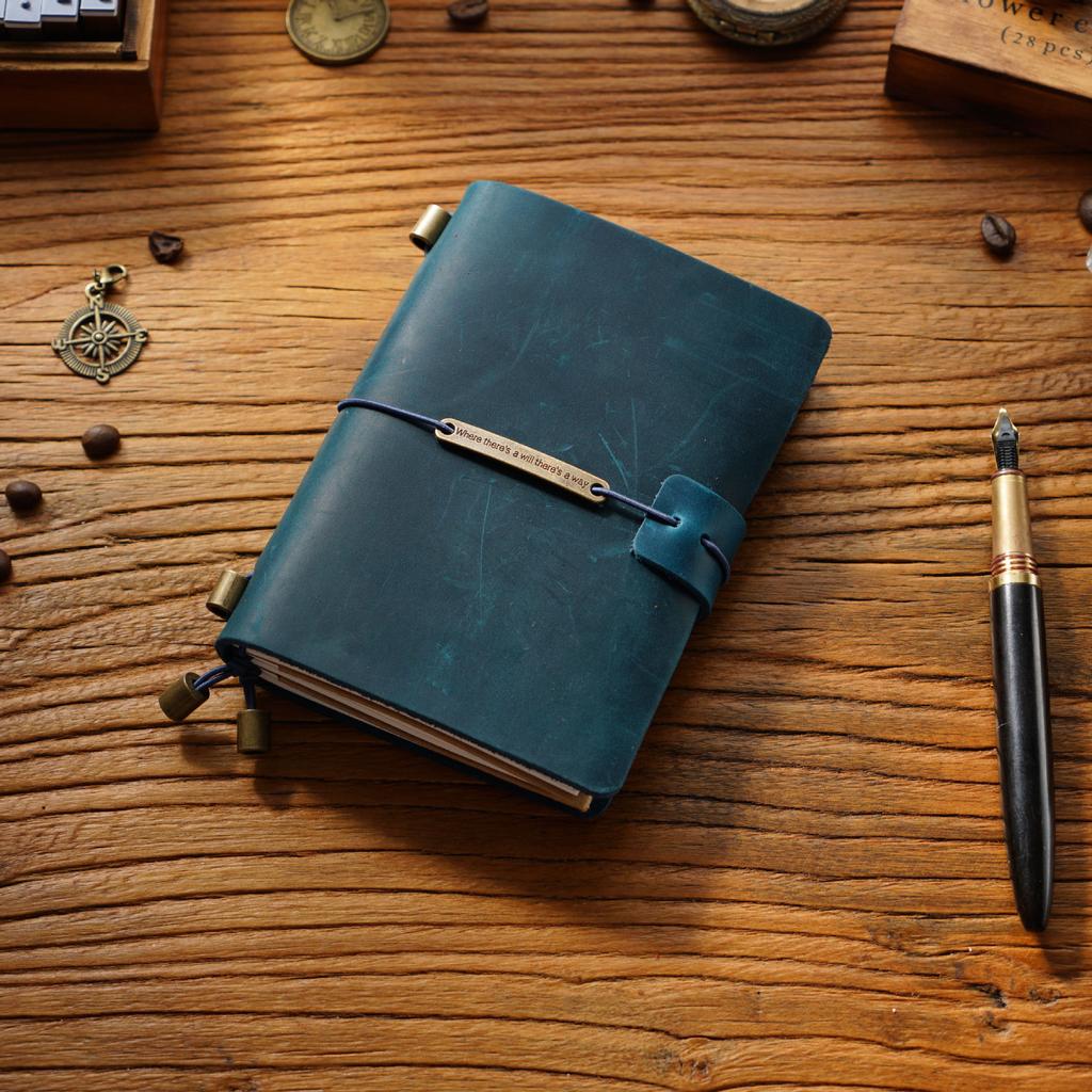 2026 First Layer Cowhide Notebook Genuine Leather Retro Travel Notebook Handmade Loose-leaf Notepad Diary Spot
