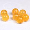 Natural Citrine & Frosted Fluorite Beads for DIY Jewelry - Yellow Rabbit Hair Color, Round Loose Beads for Accessories