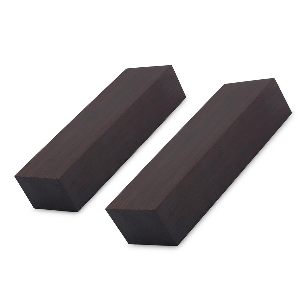 2 stk. Ibenholt Træblok 12x4x2,5cm Sort Ibenholt Træ Tømmer Håndtagsplade til Musikinstrument