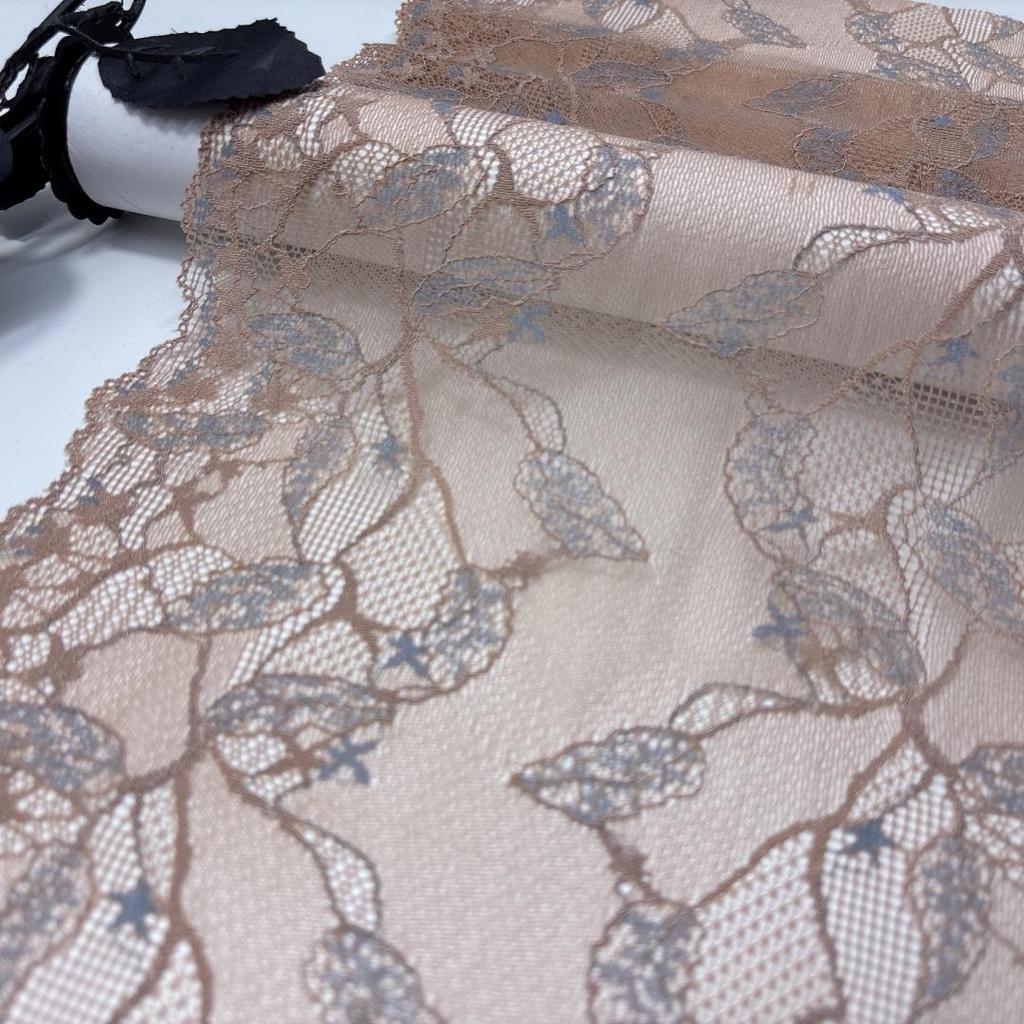 23cm Wide Spandex Lace, Elastic Sewing Lace Fabric for Lingerie, Bra, Underwear, Garment, Crafting