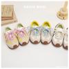 XSHX "Ghost's Dopamine" Oil Painting Pleated Children's Functional Forrest Gump Shoes Spring and Autumn Boys and Girls [Wenzhou Shoes]