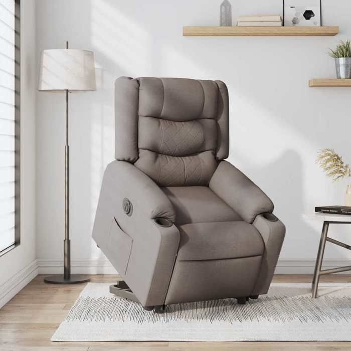 VidaXL Fauteuil inclinable électrique taupe tissu 3310279