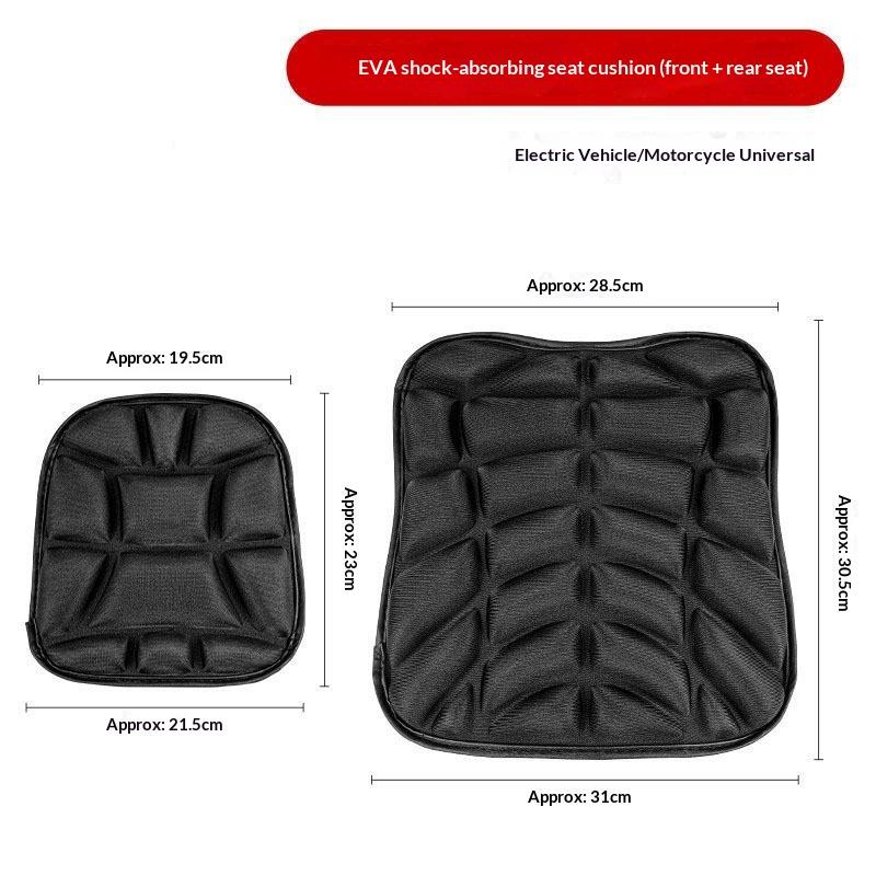 Universal Motorcycle Seat Cushion 3D Gel Breathable Shock Absorbing Comfort Pad for Summer Winter All Season Use