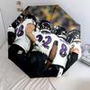 Baltimore Ravens Players Pattern, Automatic Folding Umbrella, Portable and Foldable Design, 8 Ribs, a Christmas or Birthday Gift.