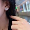 Huitan Small Fresh Leaves Earrings with CZ Stone Aesthetic Zircon for Women Zinc Alloy Color Fashion Earrings Wedding Accessories