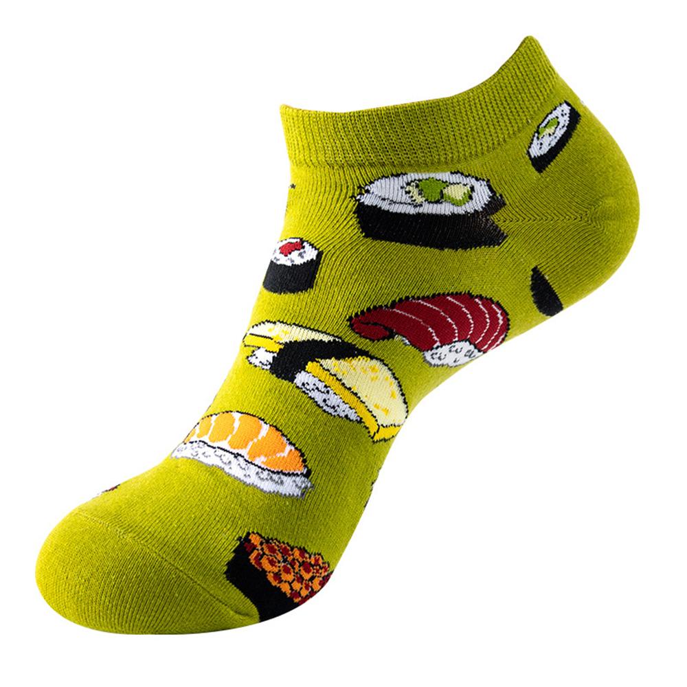 Fashion Funny Men's Hip Hop Harajuku Cartoon Cotton  Fruit Animal Beer Food Happy Casual Business Short Socks Gift Dropship