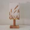 Bed Lamp, Lamp with Linen Fabric Shade, Small Nightstand for Nursery, Bedroom, Kids Children