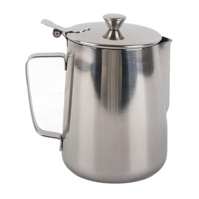 Stainless Steel Coffee Cup Mug Milk Frothing Pitcher Jug with Lid for Latte Coffee Art(1000ml)