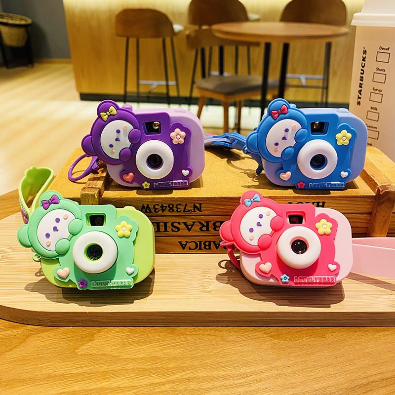 Camera Lovely Bear Keychain Adorable Cartoon Style Bag Car Pendant For Friends