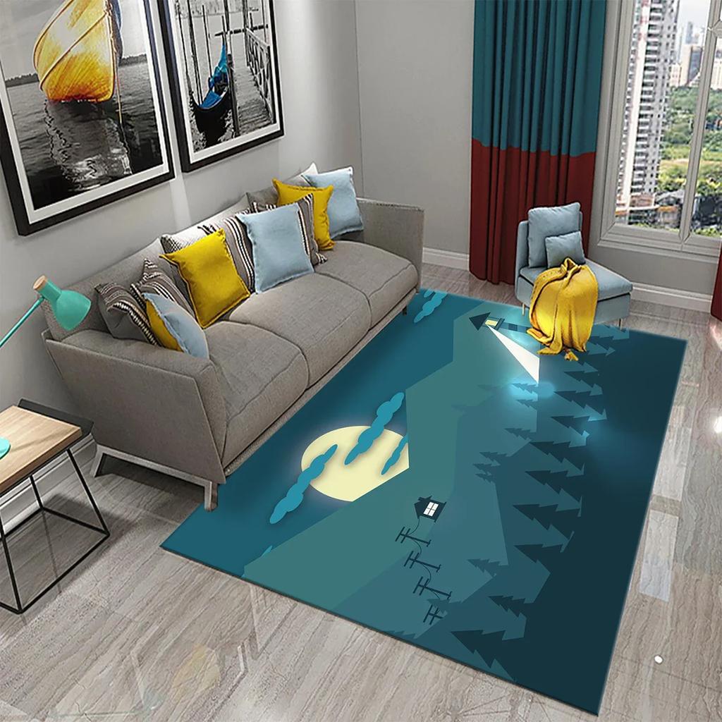 3D Background Stars Minimalist Carpet for Kitchen Living Room Bedroom Decor Floor Rug Toilet Bathroom Mat Doormat Mat Carpets