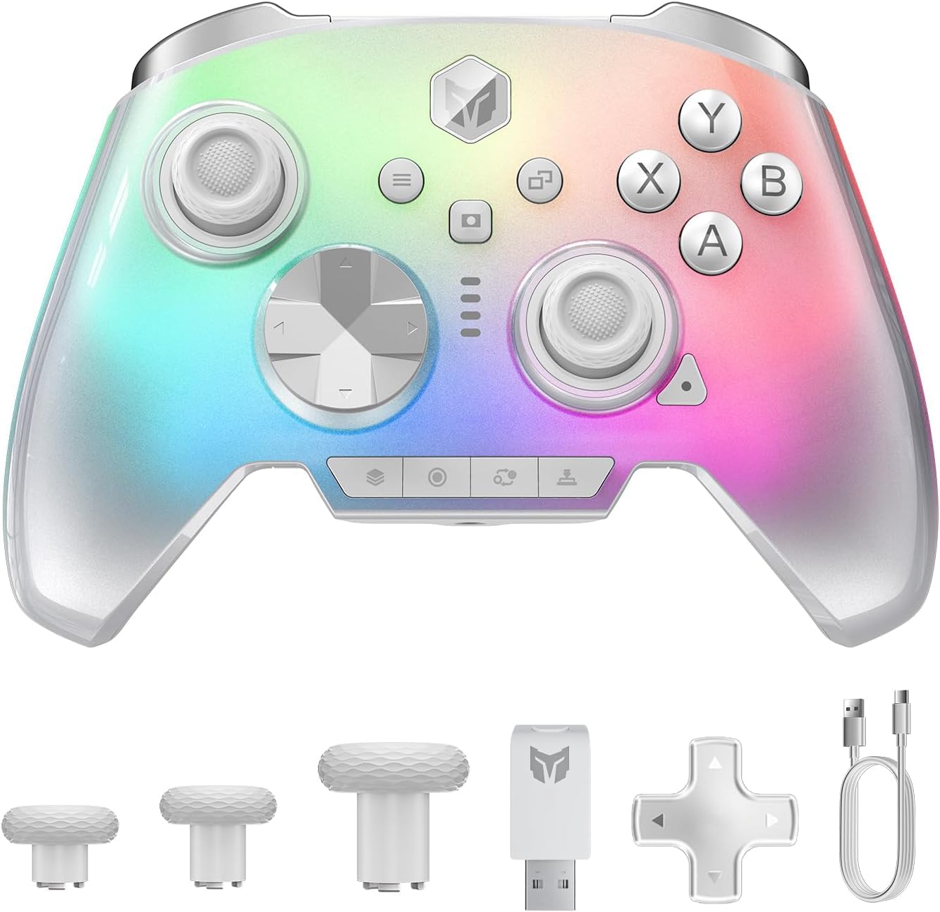 

BIGBIG WON Rainbow 3 Controller with 8K Level Capacitive Sticks, 2000Hz Polling Rate, 16 Microswitch Buttons, Hole & Microswitch Dual Trigger, Detacha