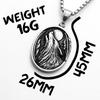 Full Moon Wolf Compass Men Necklaces Stainless Steel Pendant Chain Women Punk Fashion Jewelry New In Accessories Gifts
