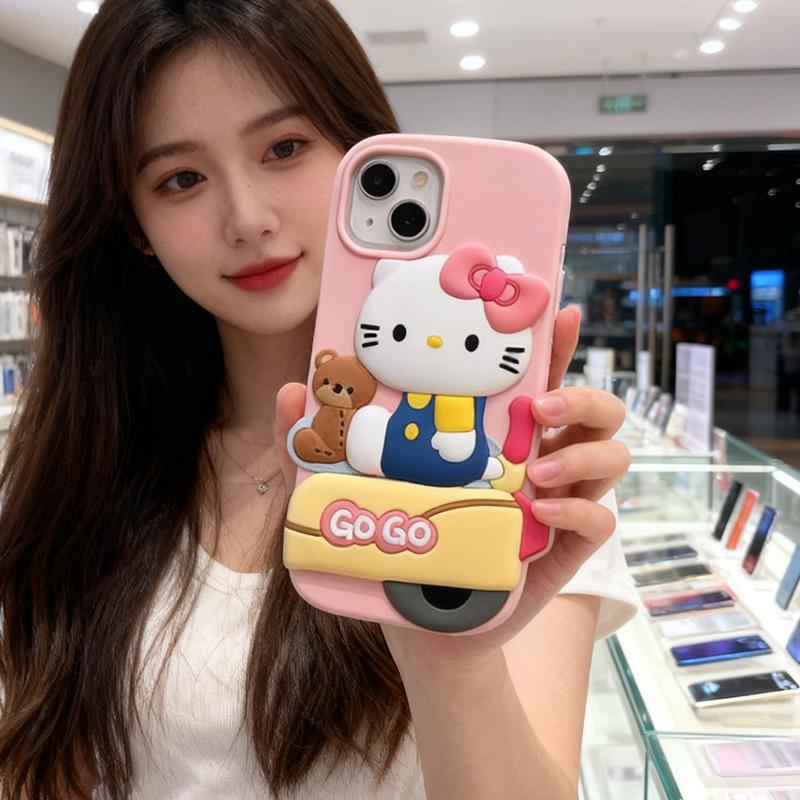 

iPhone16promax cycling KT cat melody 15/13/14 PM silicone phone case iPhone11