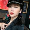 Raexrage 30-100mm Fashion Hoops Earrings With Rhinestone Circle Crystal Earrings Big Basketball Wives CZ Hiphop Earrings Women