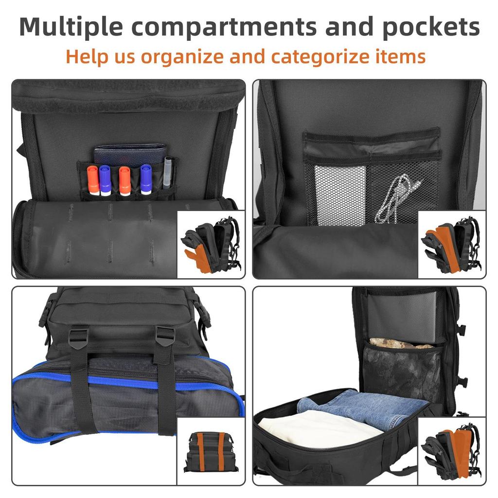 Men's Camouflage Tactical Backpack: Large Capacity for Outdoor Camping, Sports, and Mountaineering