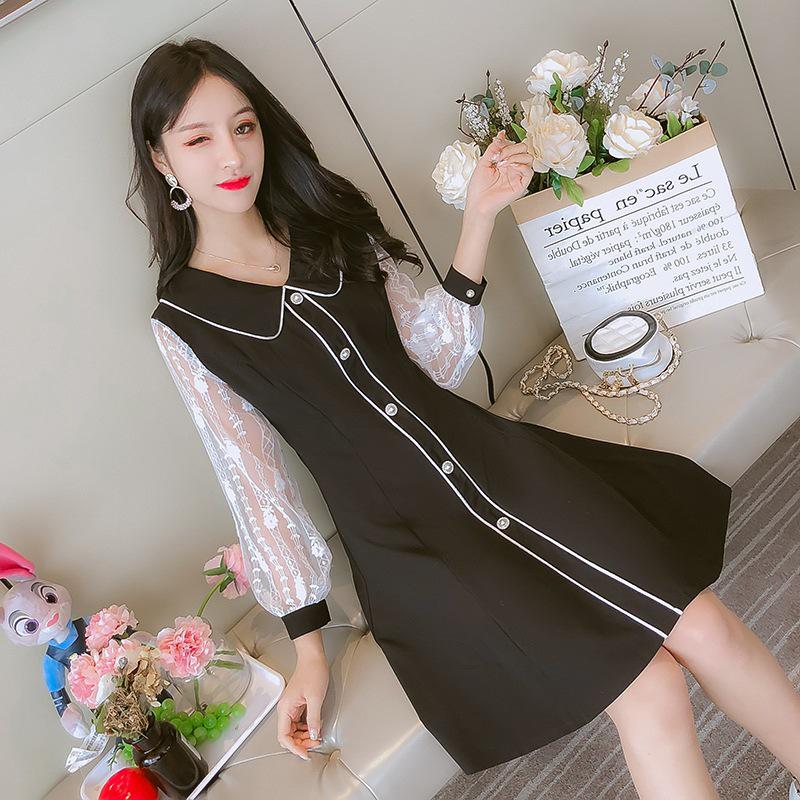 2020nueva primavera mujeres manga larga V cuello vestidos sueltos plisados  largos o cortos comprar a buen precio — entrega gratuita, reseñas reales  con fotos — Joom