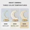 Moon Star Led Night Light Rechargeable Crystal Table Lamp Touch Switch Dimmable Ramadan Room Decor Ambient 3D Moon Lamp Eid Gift