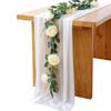 Chiffon Sheer Chiffon Table Runner Reusable Gauze Table Runner Wedding Table Runner  Bridal Shower