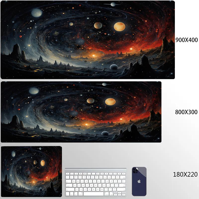 Pink Purple Clouds Aurora Beautiful Scenery Mouse Pad Computer Mat Deskpad Laptop Keyboard Mat Office Large Landscape Mousepad