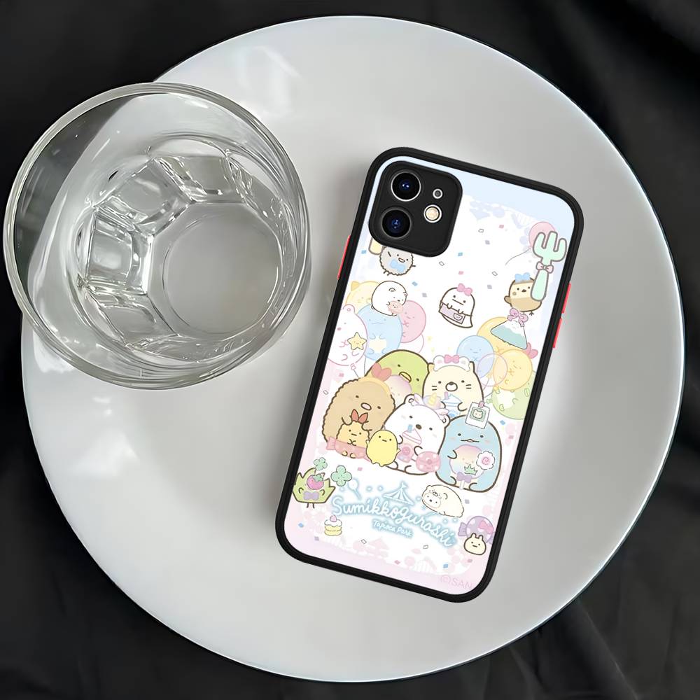 

Аниме S-Sumikko G-Gurashi Матовый Прозрачный Чехол для Телефона Для iPhone Case 16 15 14 13 12 11 Pro Max X XS Max Plus iphone 15