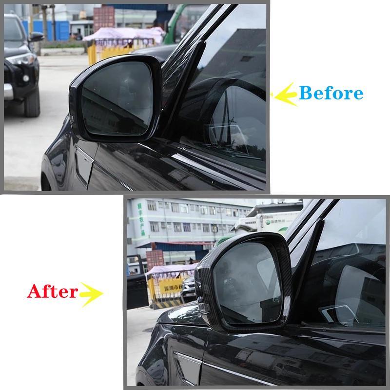 Carbon Fiber Style Car Rearview Mirror Frame Trim For Discovery 4 2014-2016 For Range Rover Sport RR Vogue 2014- LR5
