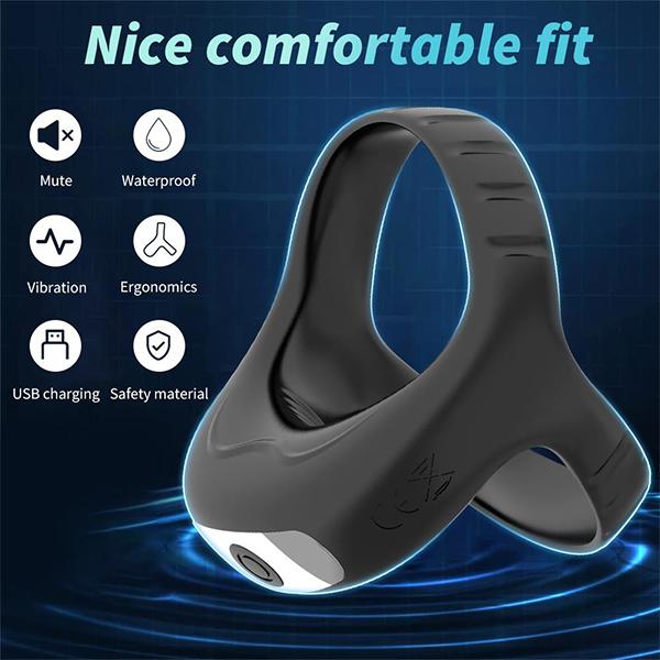 Couple Rings Vibrating Penis Cock Ring Sex Toys For Men Delay Ejaculation Cockring Sexy Goods Vibrator For Male Adults Gay 18