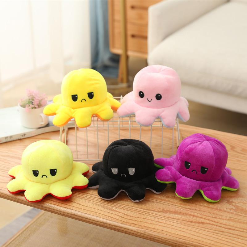 Flipped octopus doll plush toy octopus double-sided flipped little octopus doll children's doll