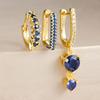 3PCS/Set Minimalist Hoop Earrings Round Shape Dainty Zircon Earrings Trendy Huggie Earrings  Wedding