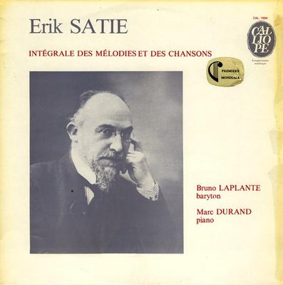 LP-Schallplatte ERIK SATIE Integrale Des Melodies Et Des Chans CAL1884 Calliope 1985 Frankreich Klassik Gebraucht
