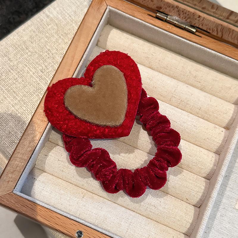 1Pc Ponytail Lovely New Year Grace Ponytail Hair Rope Red Headband Bow Hair Accessories