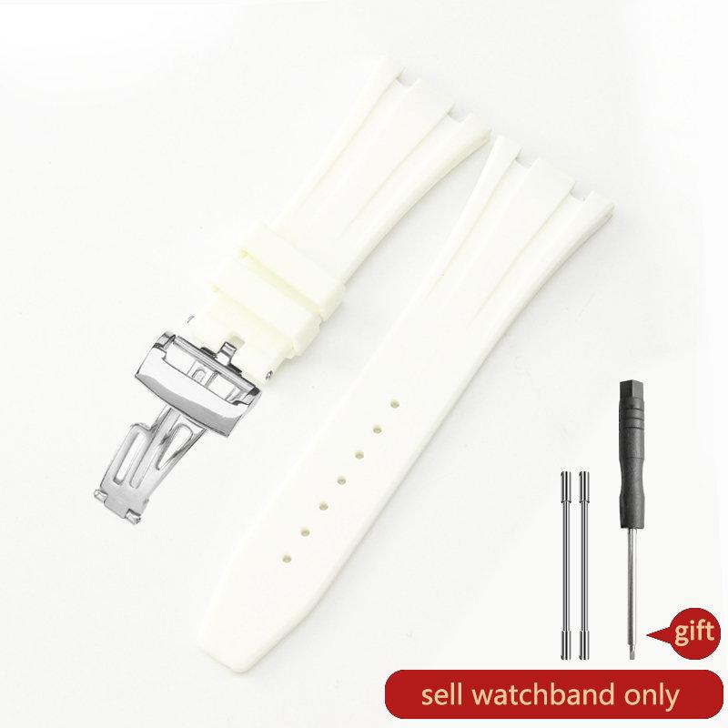 Silicone Watch Strap for AP Aibi 15400 Royal Oak Series Waterproof Sweat-Proof Rubber Watch Band Men's Accessories 26mm27mm28mm