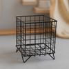 Simple Iron Decorative Container for Shelves Desks and Countertops Easy to Clean Finishes Office Supply Organizers