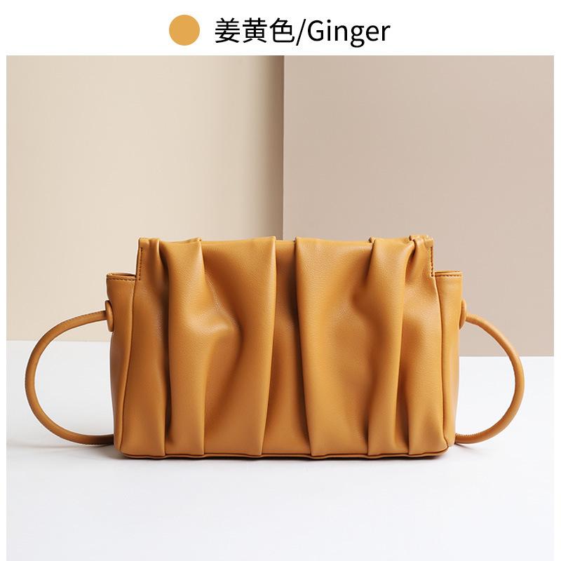 Echtes Leder Plissee Weiche Wolkentasche Damen Crossbody Dumpling Bag Beliebte Schultertasche für Frauen