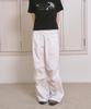 THE GREEN LAB Star Stud Belt Parachute Pants [White]