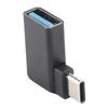 90 Degree USB 3.2 Female To USB‑C Male OTG Adapter Support High Speed Data Sync Fast Charging
