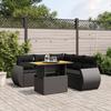 VidaXL Garden Lounge Set with Cushions 6 Pcs, Patio Sofas, Patio Furniture Set, Outdoor Furniture, Black 3272189