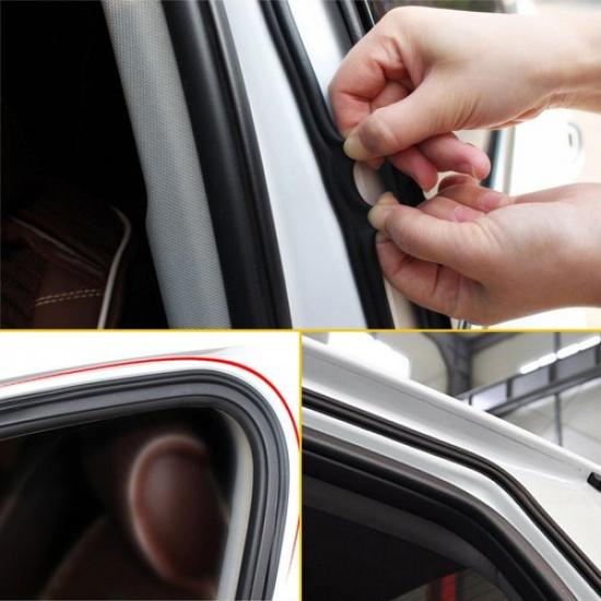 5M L-Shape Auto Car Door Trunk Strip Seal Rubber Weather Strip Edge Accessories