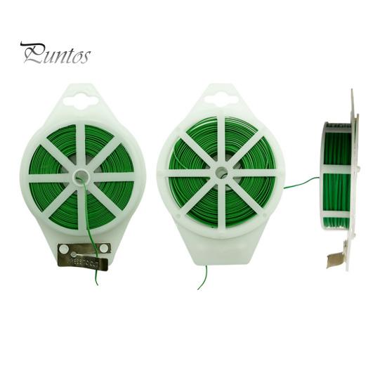 Garden Wire Ties Twist Tie with Built-in Cutter Rustproof Green Coated Plant Twine Wires for Gardening Fasteners Flexible Reusable Tomatoes