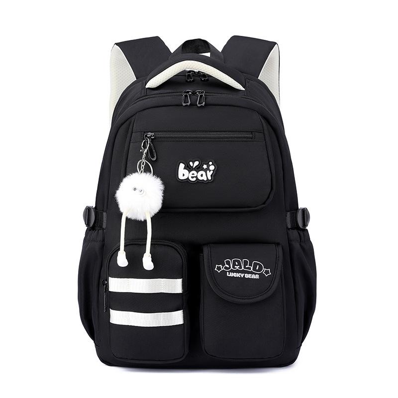 Middle School Student School Bag Girls Cute Backpack Casual Daypack Multiple Pockets Book Bag Waterproof Durable Travel Rucksack