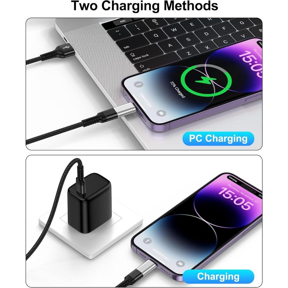 USB C to Lightning Adapter Type C to Lightning Adapter Support PD Fast Charging & Data Sync Not for Audio/OTG