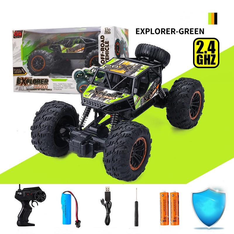 

RC Car 1/18 Alloy 4WD Monster Truck Crawler 40MHz Climbing Remote control Car 4x4 Monster Truck Bigfoot Remote Control Car Model Off-Road Toys зелений