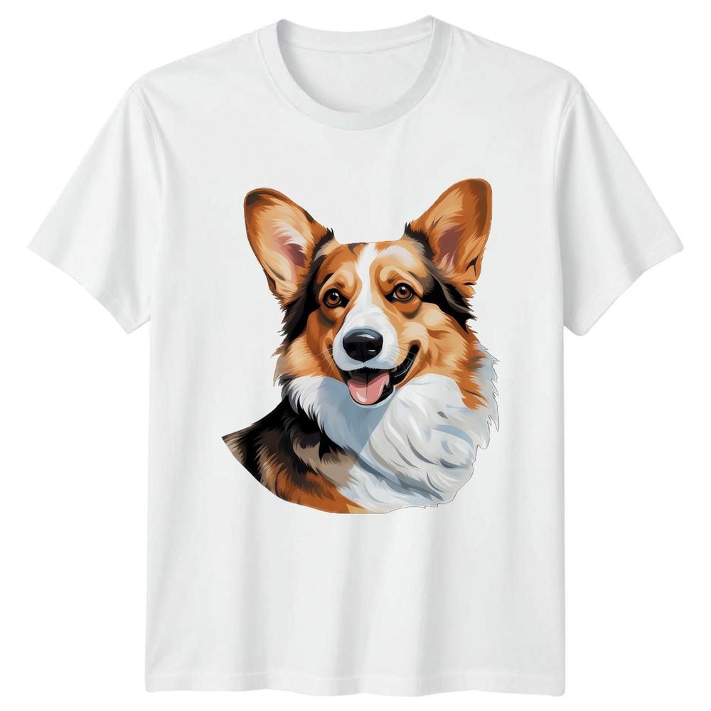 Corgi Face Watercolor Portrait TShirt Corgi Dogs Birthday Gift For Him And Her
