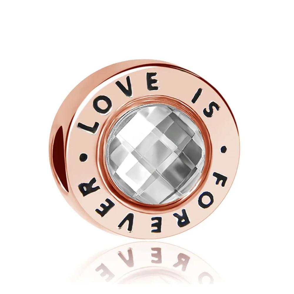 925 Silver Blue Pink Zircon Pendant for DIY Bracelet Necklace Fashion Jewelry Gift Beautiful Trinkets