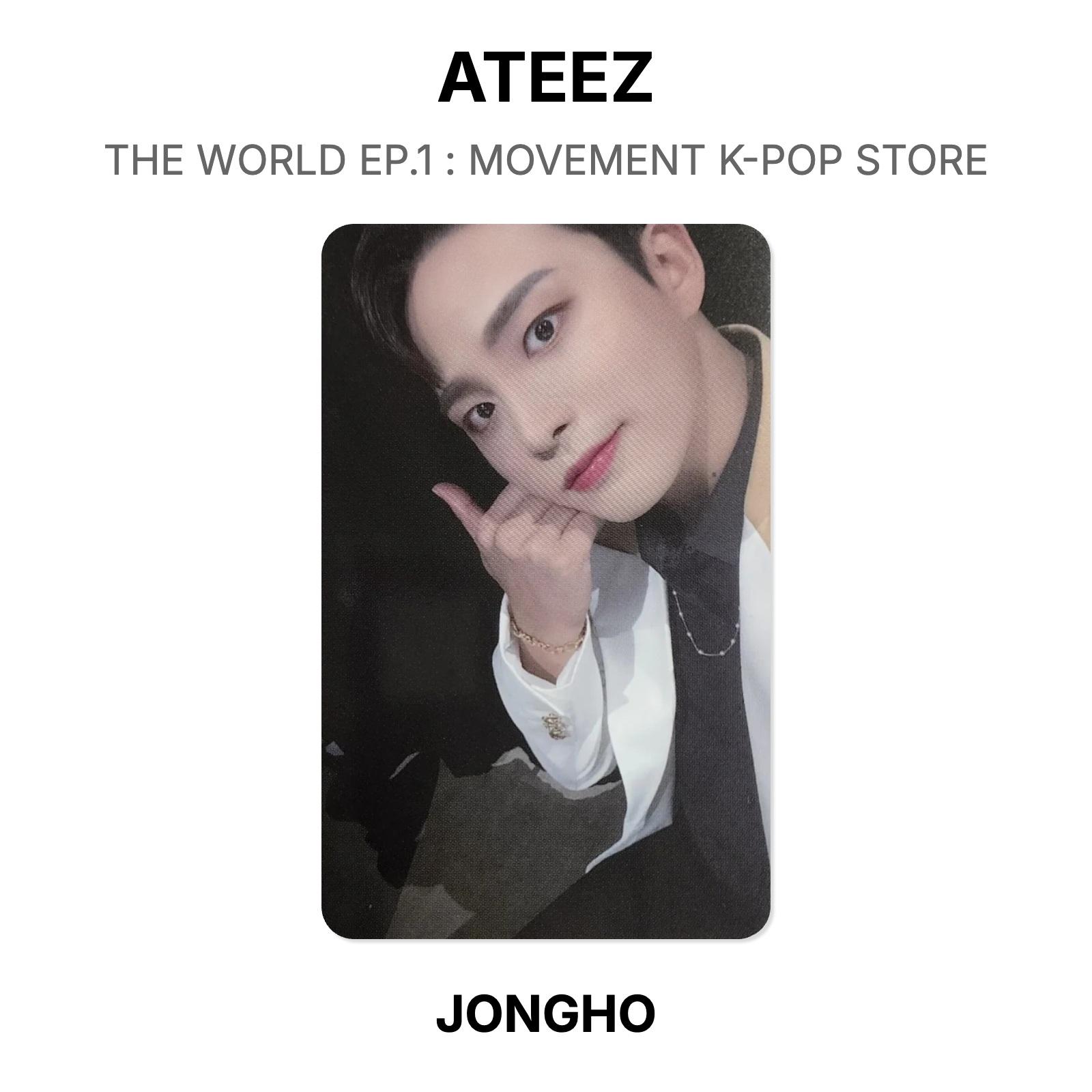 ATEEZ JONGHO THE WORLD EP.1 : MOVEMENT K-POP STORE Official Photocard JONGHO