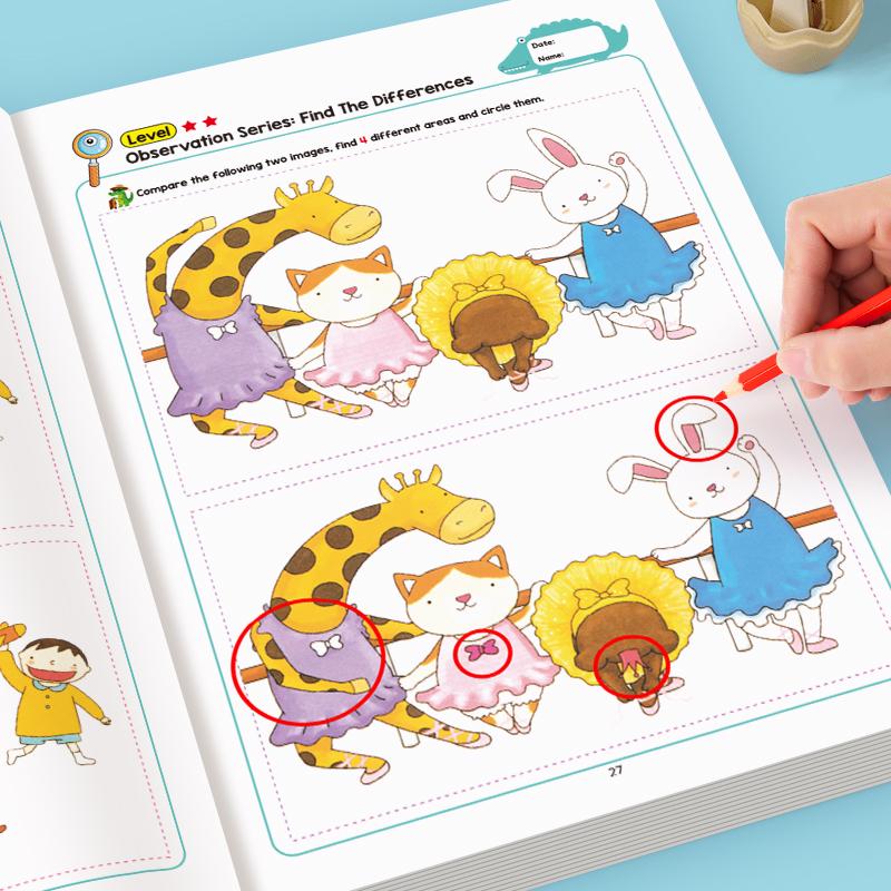 Hidden Differences Activity Book Contains 32 Interactive Observation Games & Memory Exercises | Attention and