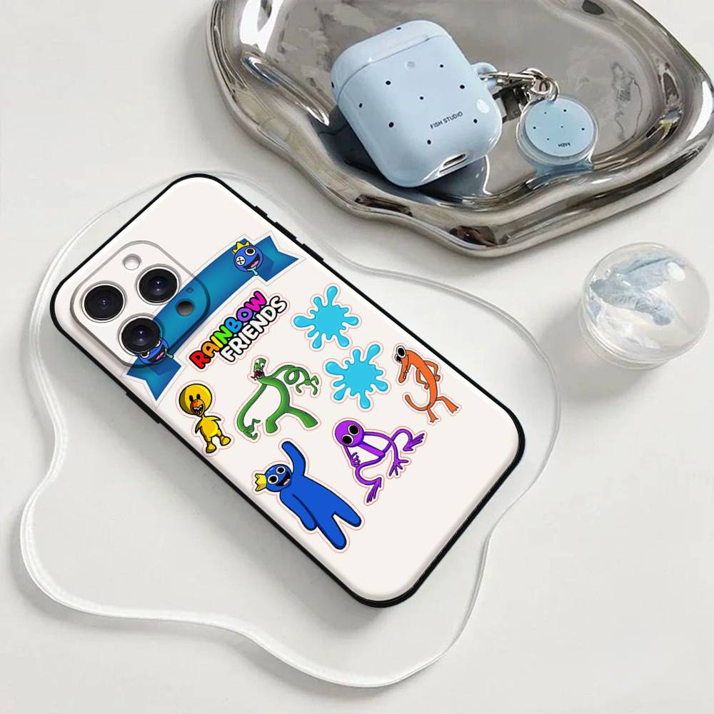 Rainbow Friends Toy Cartoon Game Phone Case For Iphone 17 16 15 11 13 14 Pro Max X Xr Xs Max 12mini Black Shell Cover Case