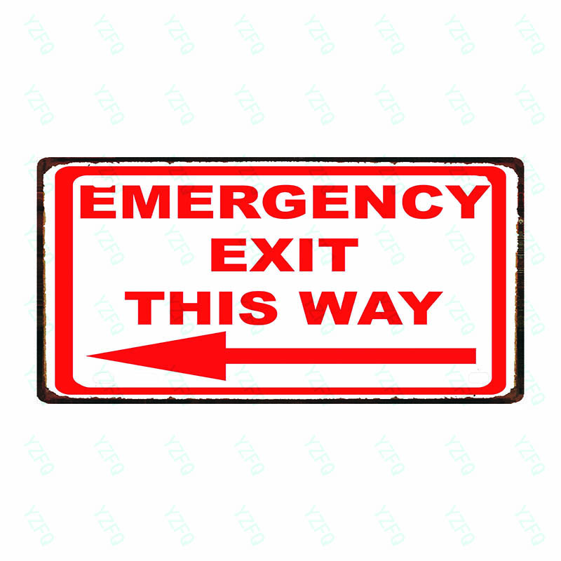 No Smoking Wifi Exit Toilet Indication Sign Tin Plate Vintage Metal Sign For Shop Bar Home Decor Poster Customizable DC0057A